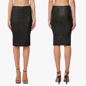 Jean-Claude Jitrois Iconic Stretch-Suede Pencil Skirt